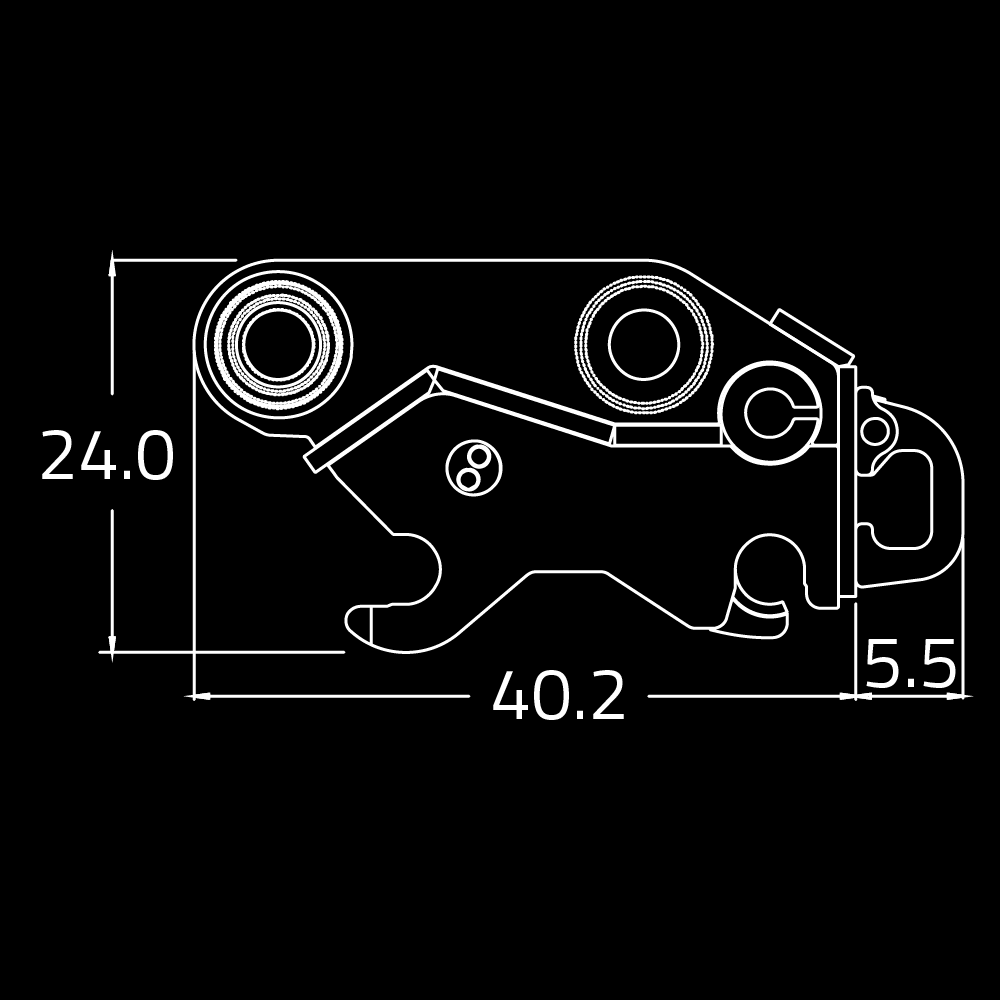 Sistemas de acopladores WAIN ROY 45MT para excavadoras de 95,000 a 110,000 lbs., acopladores de interfaz Wain Roy