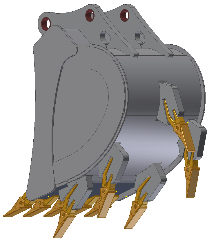 TAG quick coupler Ripper Buckets with 1.75
