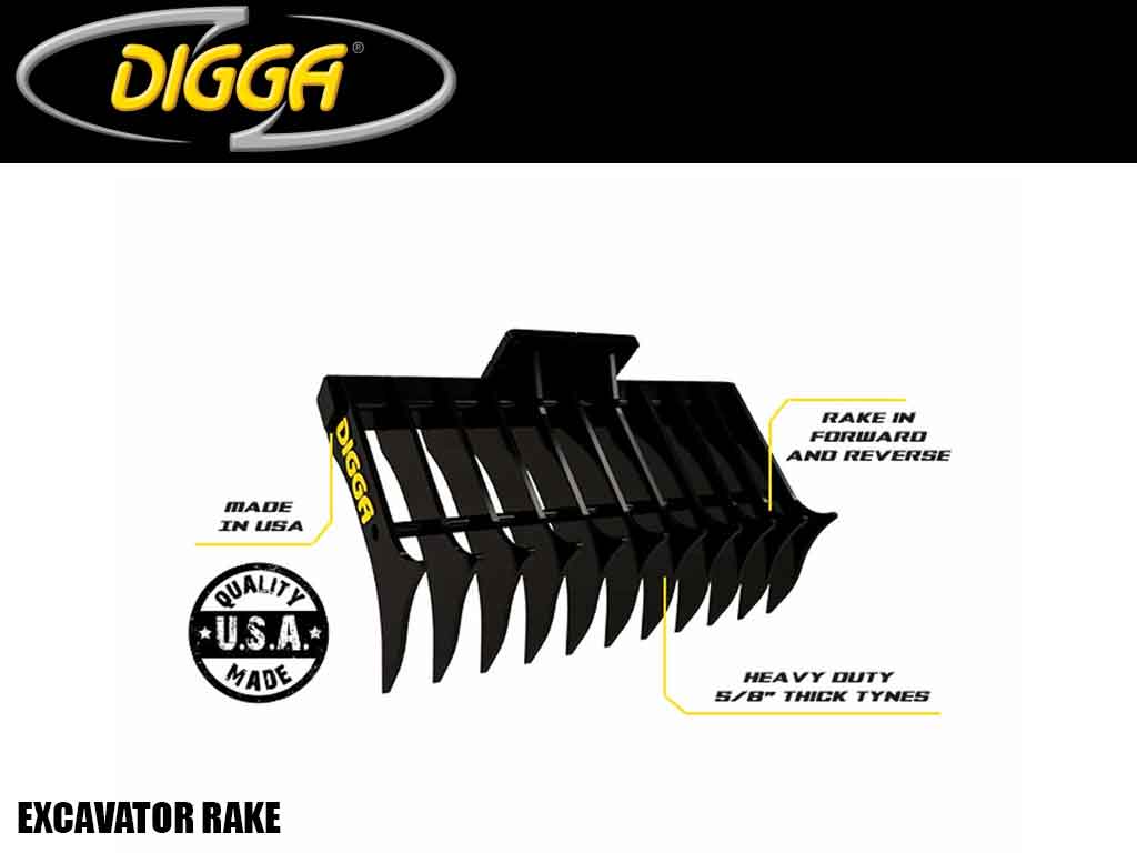 DIGGA Root Rake for excavators