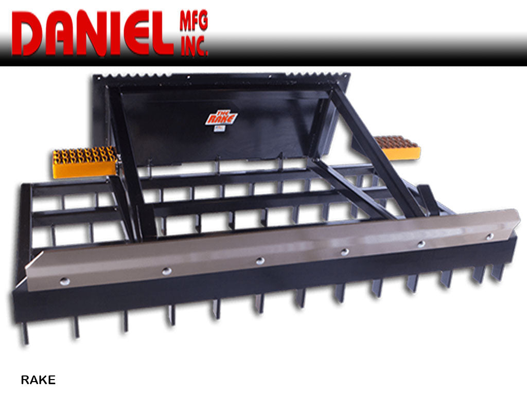 DANIEL MFG rake for mini loader