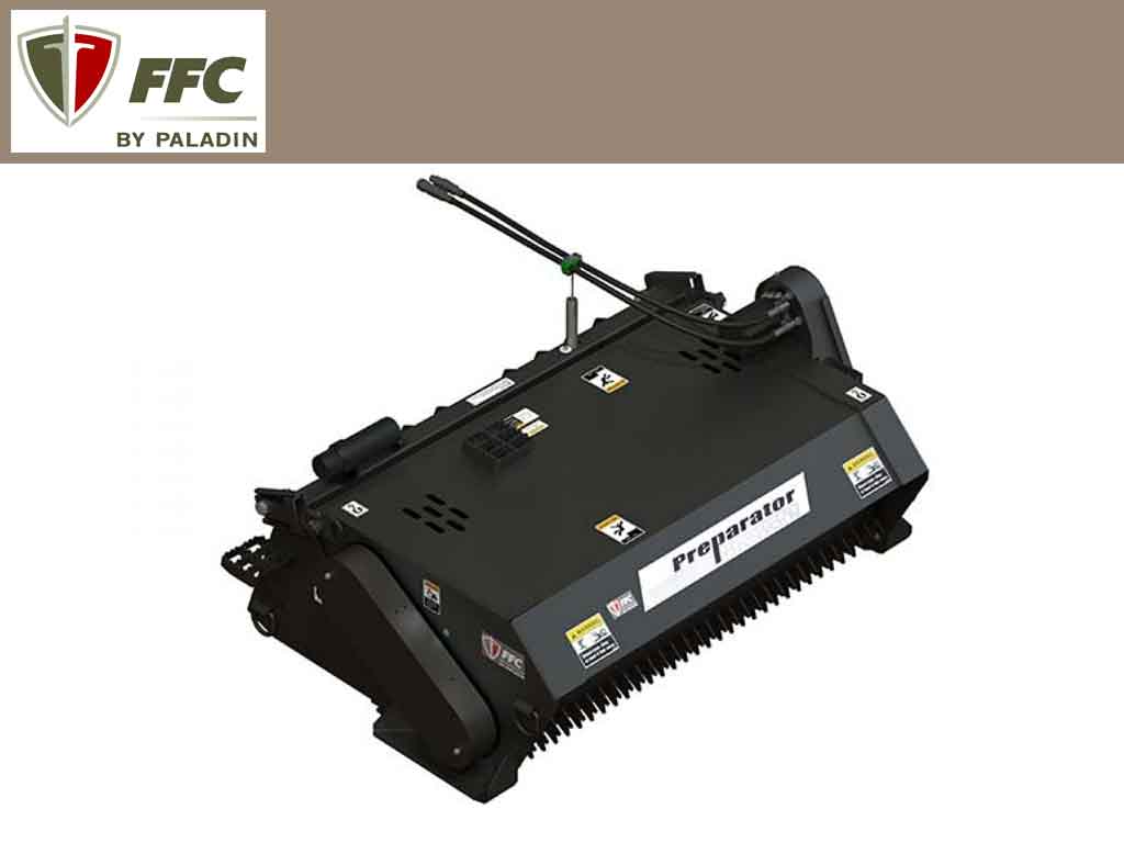 Rastrillo paisajístico preparador PALADIN / FFC para minicargadora