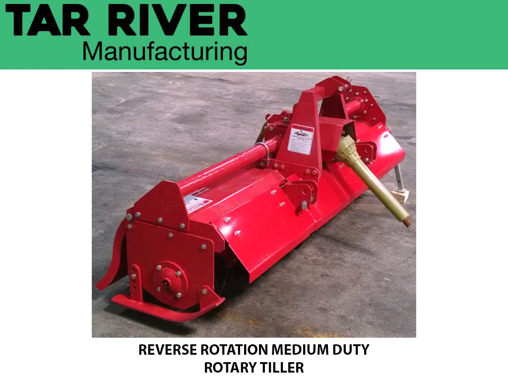 TAR RIVER reverse rotation medium duty rotary tiller for 30-60 HP tractors