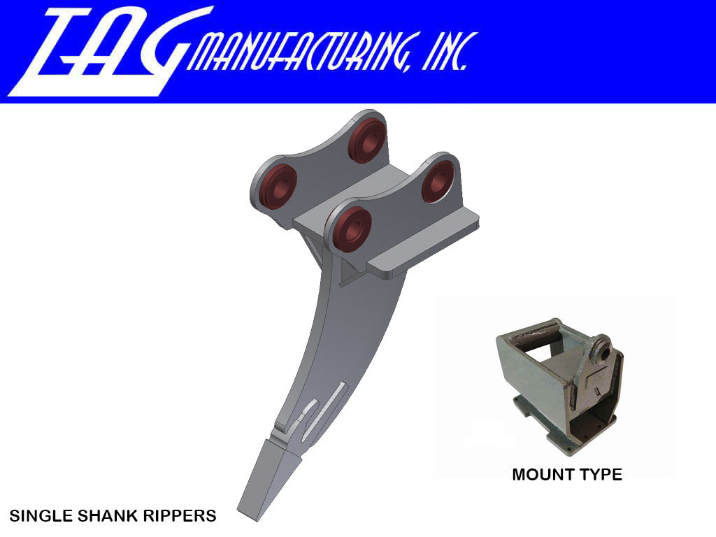 TAG Quick Coupler single shank ripper for excavator