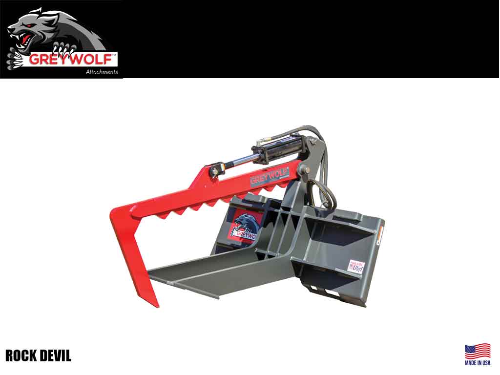 GREYWOLF rock devil para minicargadora