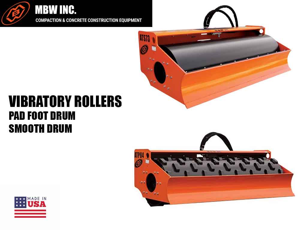 MBW skid steer vibratory roller
