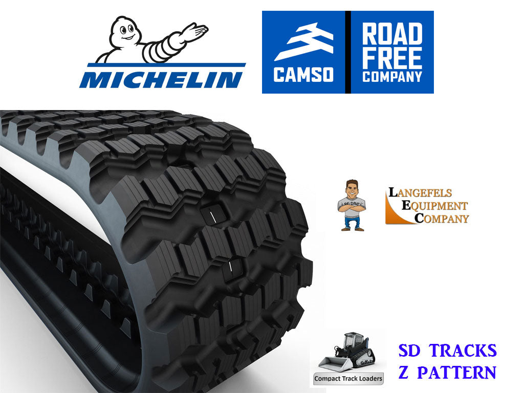 Orugas de goma para cargadora compacta de cadenas MICHELIN / CAMSO, GEHL CTL60, CTL65 
