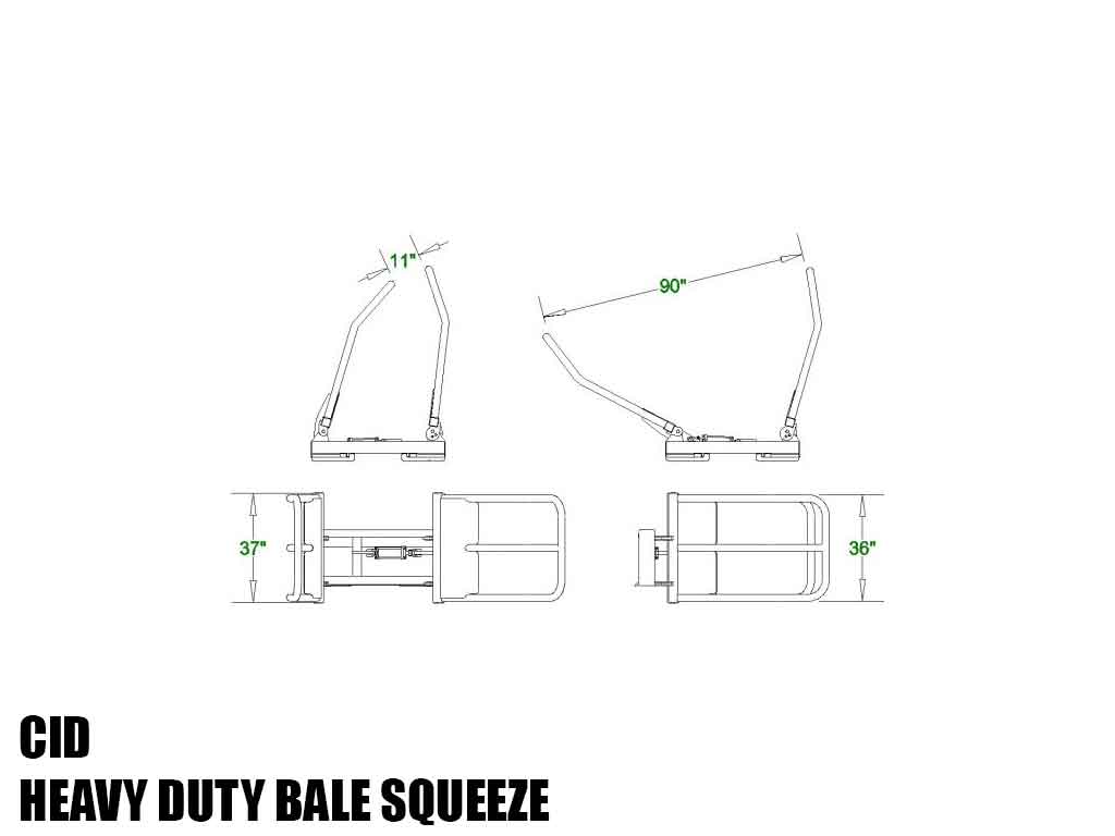 CID bale squeeze for skid steer loader