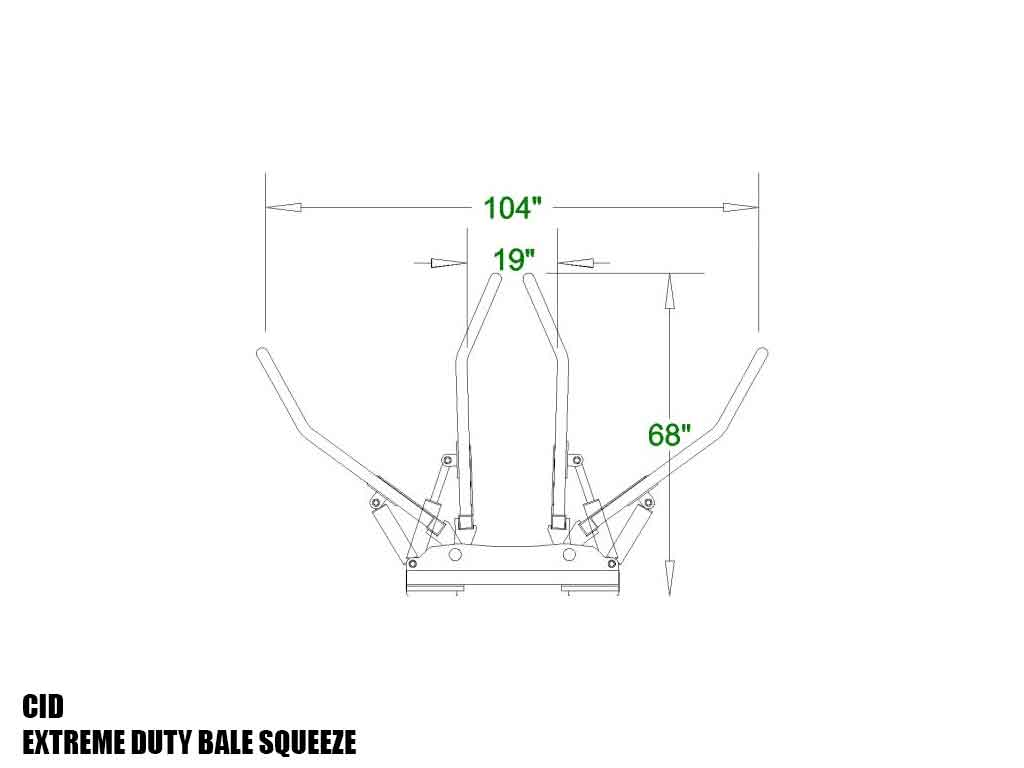 CID bale squeeze for skid steer loader