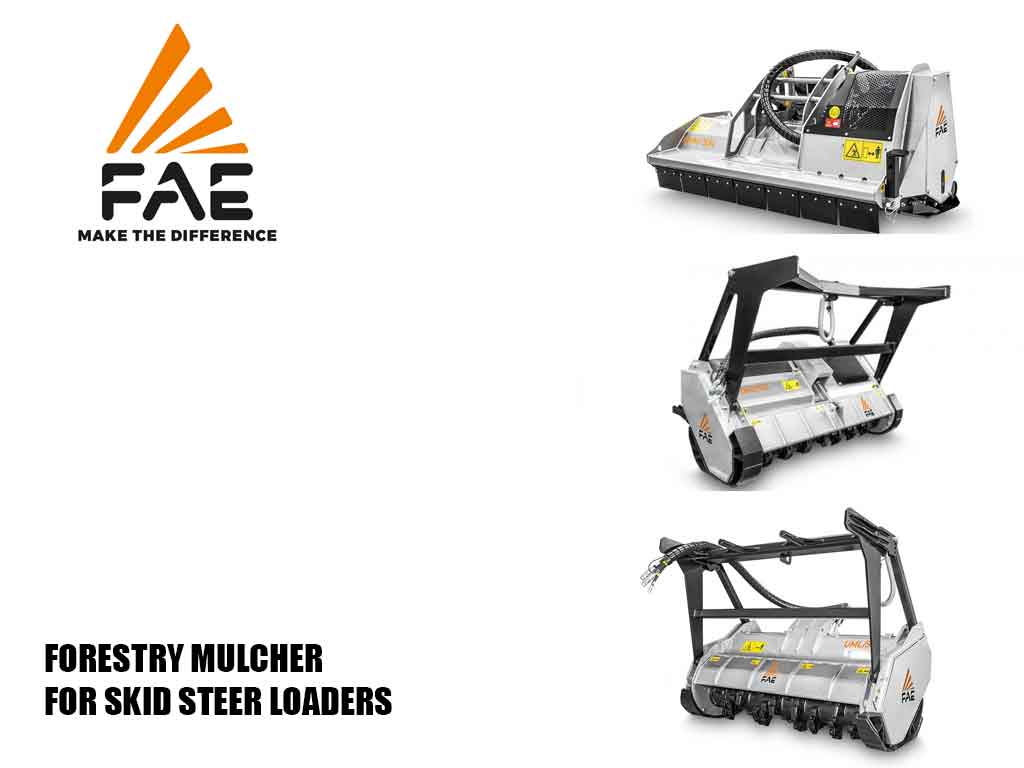 FAE Forestry Mulchers for skid Steer Loaders