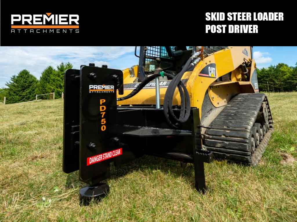 PREMIER post driver for Skid Steers