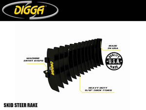 DIGGA Root Rake for skid steer