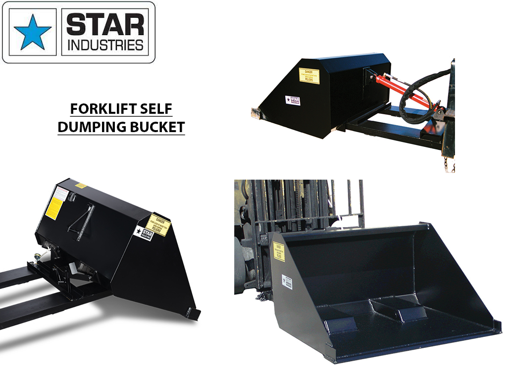 Forklift Self Dump Buckets | Material Dumping Attachments | LEC
