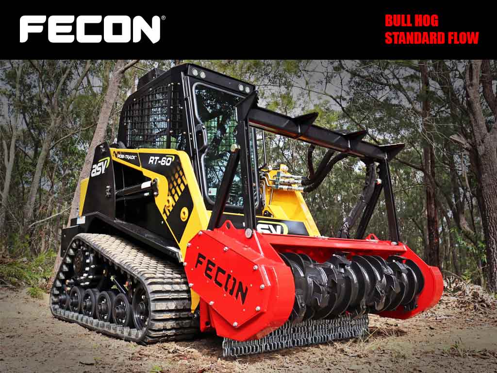 FECON Bull Hog High Flow Skid Steer Drum Mulcher Langefels, 49 OFF