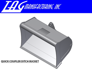 TAG quick coupler Ditch Buckets with 1.25" T-pin for 12,000 - 14,000 lbs. excavators