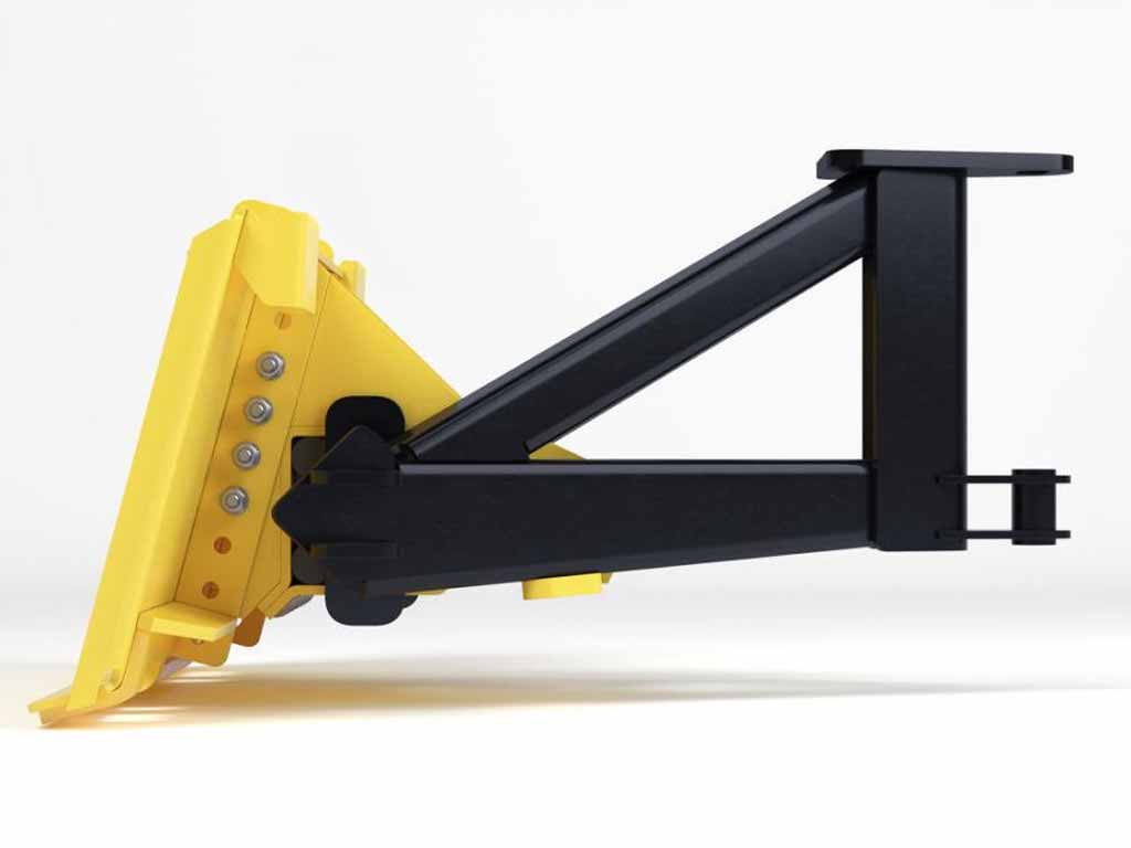 SnowWolf Ultra snow plows with trip edge for skid steer loaders
