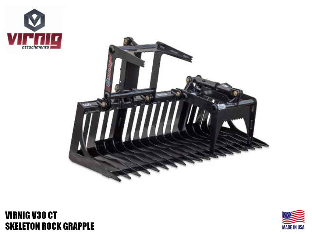 Virnig V30 Compact Tractor Skeleton Rock Grapple