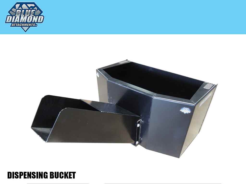 BLUE DIAMOND dispensing bucket for mini loader