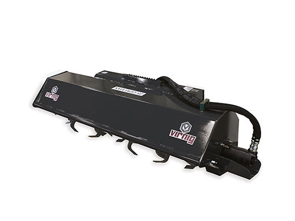 Virnig Tiller for machines with universal skid steer mounting
