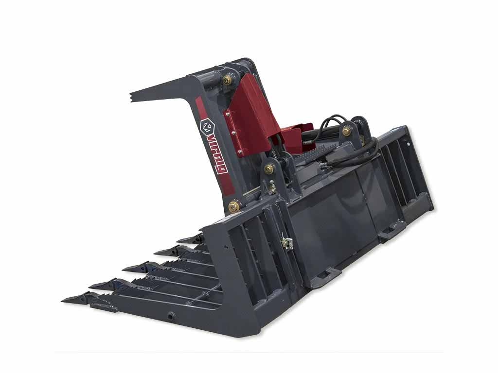 Virnig skeleton tooth grapple for skid steer loader