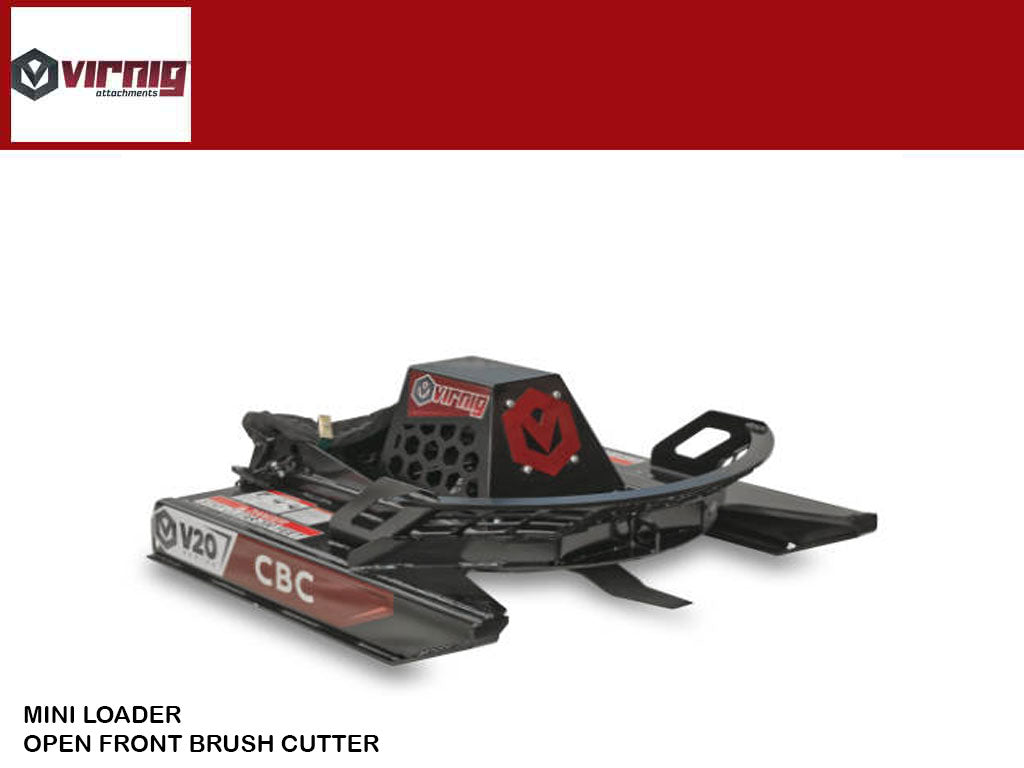 VIRNIG V20 open front rotary brush cutter for mini loader