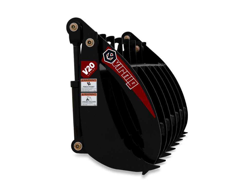 Pinza rastrillo de raíces Virnig V20 Mini minicargadora