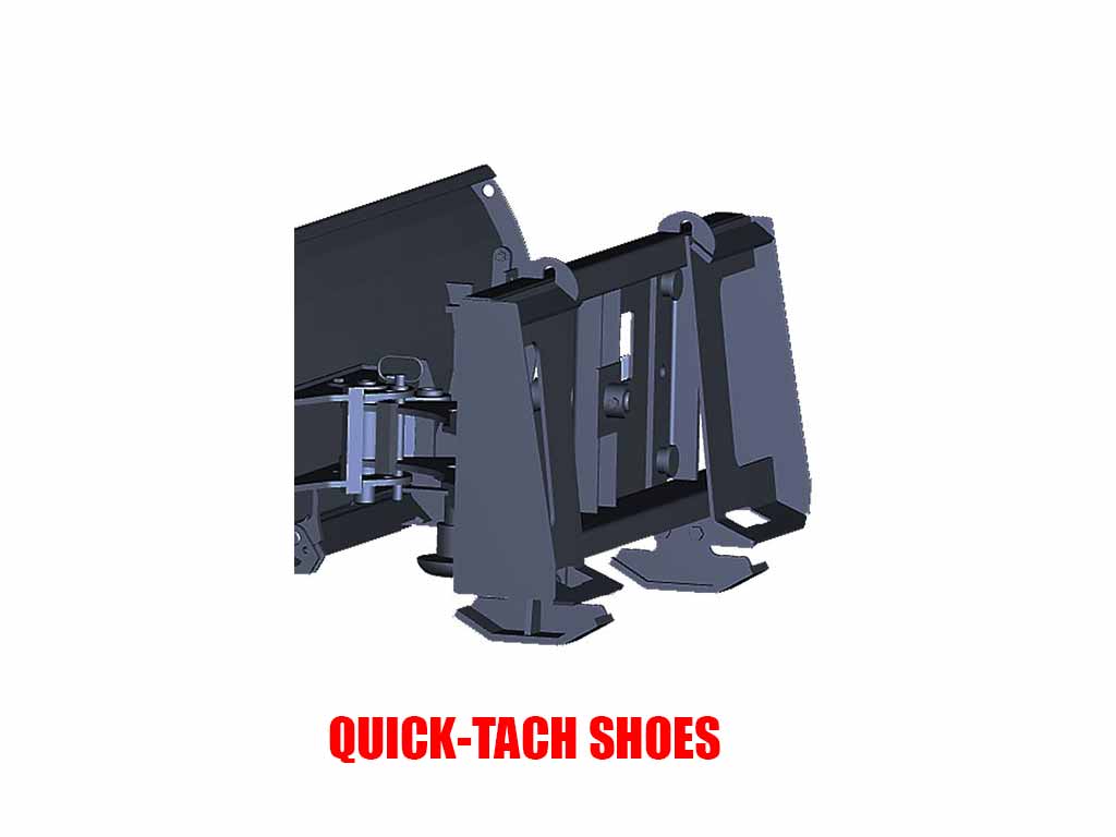 Virnig V40 Angle Snow Blade for machines with universal skid steer mount