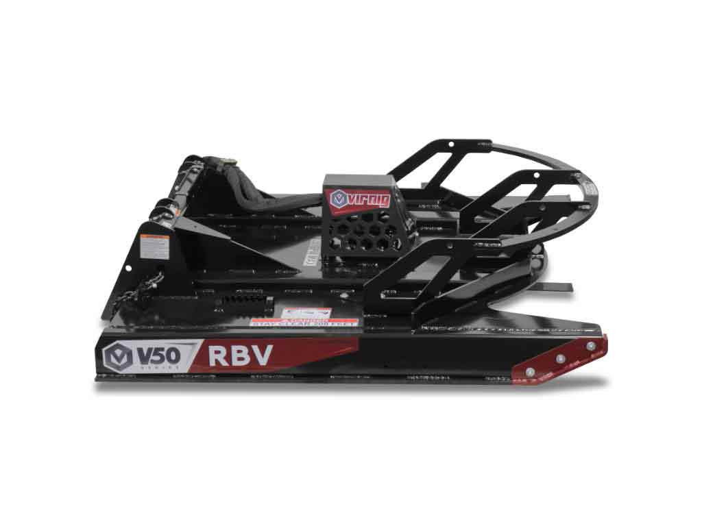 Desbrozadora rotativa Virnig V50 con cubierta frontal abierta