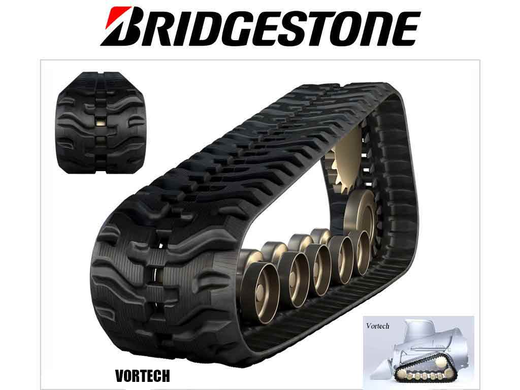 PEDIDO - ORUGAS DE GOMA BRIDGESTONE, 450X55X86, PATRÓN VORTECH