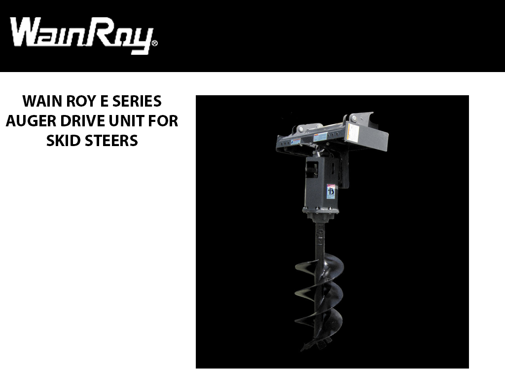 WAIN ROY E-Series Auger drive unit for Skid steers