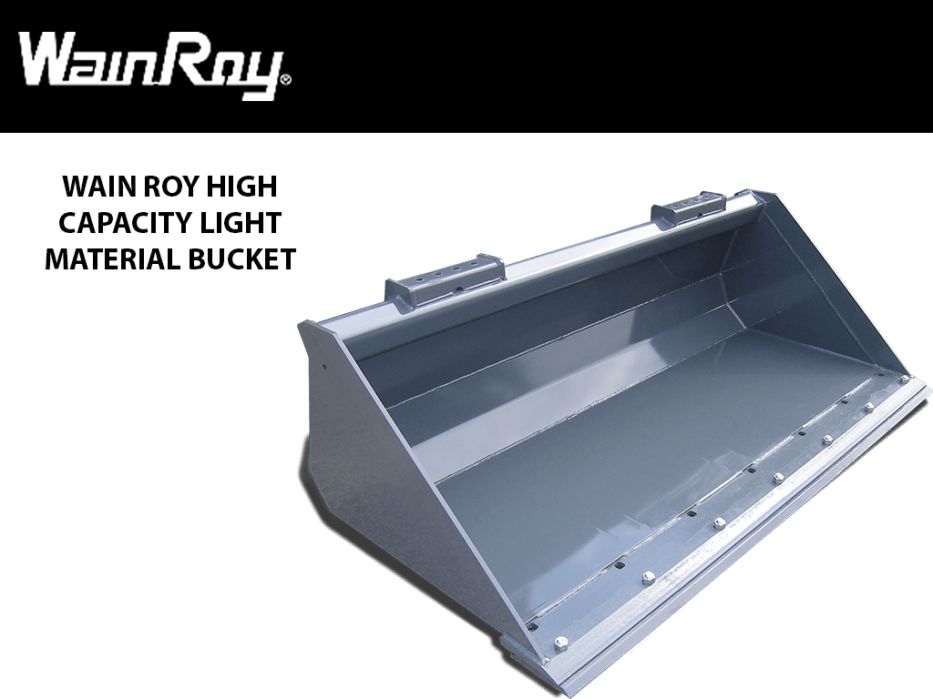 WAIN ROY High Capacity Light Material Buckets for Skid Steers
