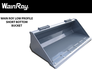 WAIN ROY Low profile short bottom Buckets for Skid Steers