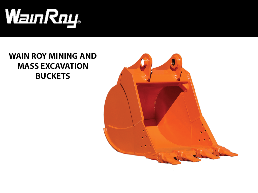 WAIN ROY 190MT Mining & Mass Excavation Buckets for excavators 200,000 + lbs.