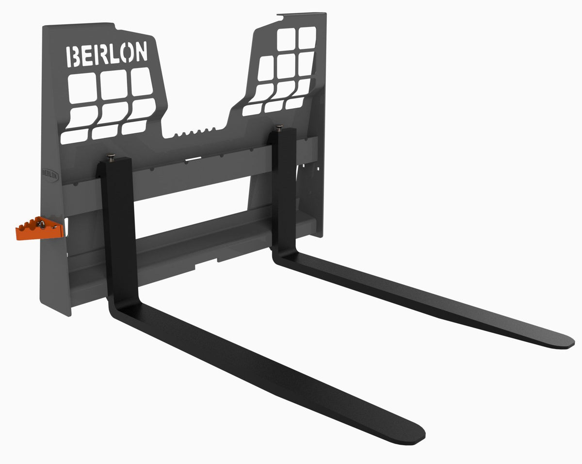 BERLON Class II Medium Duty Walk Through Pallet Forks for skid steers