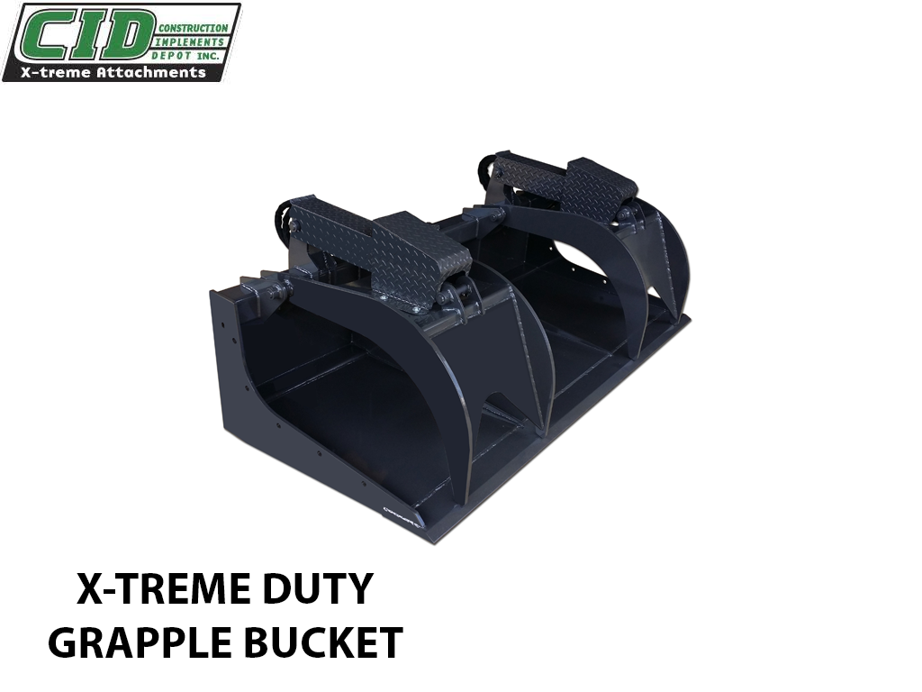 CID Grapple Buckets for Skid Steers