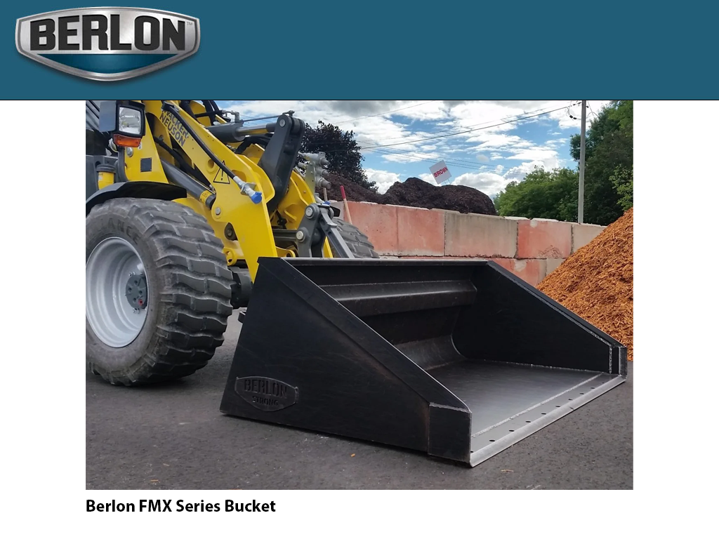 BERLON FMX Series buckets for skid steers