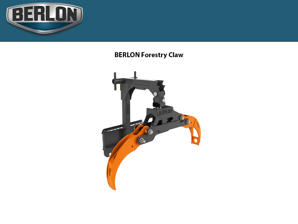 BERLON Forestry claw for skid steers