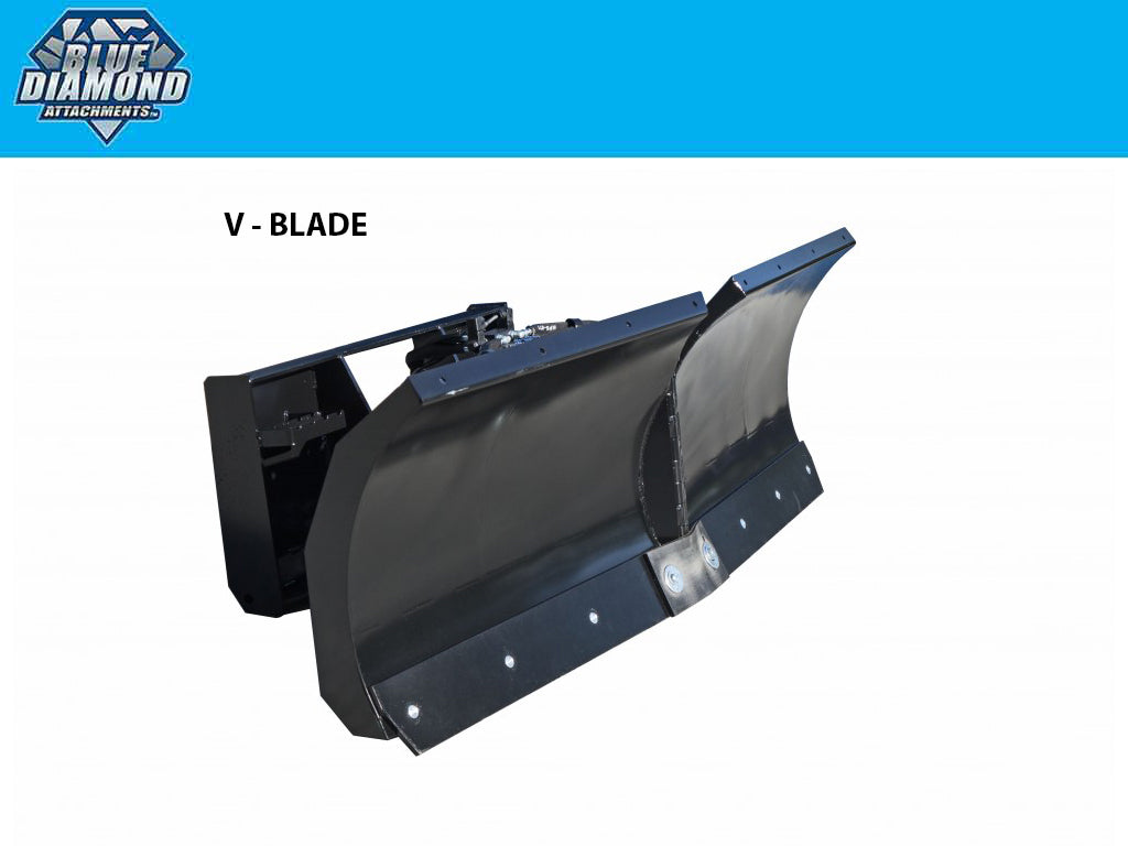 BLUE DIAMOND V snow blade for skid steer loaders