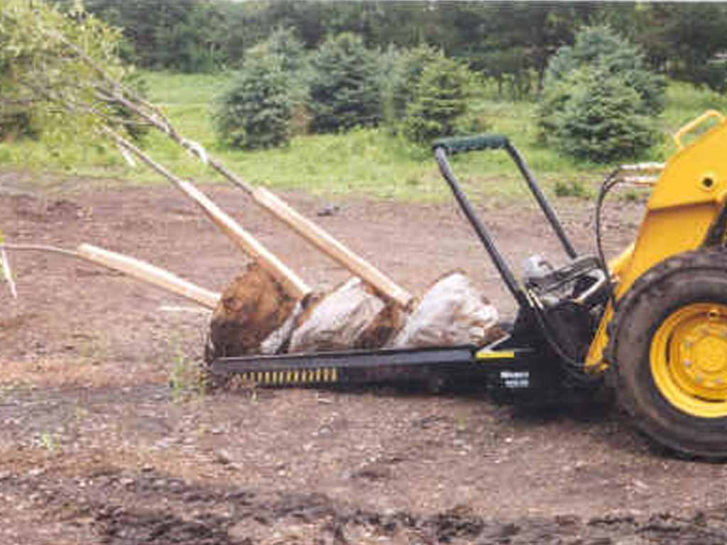 DPM next generation nursery jaw tree forks for machines with universal skid steer coupler