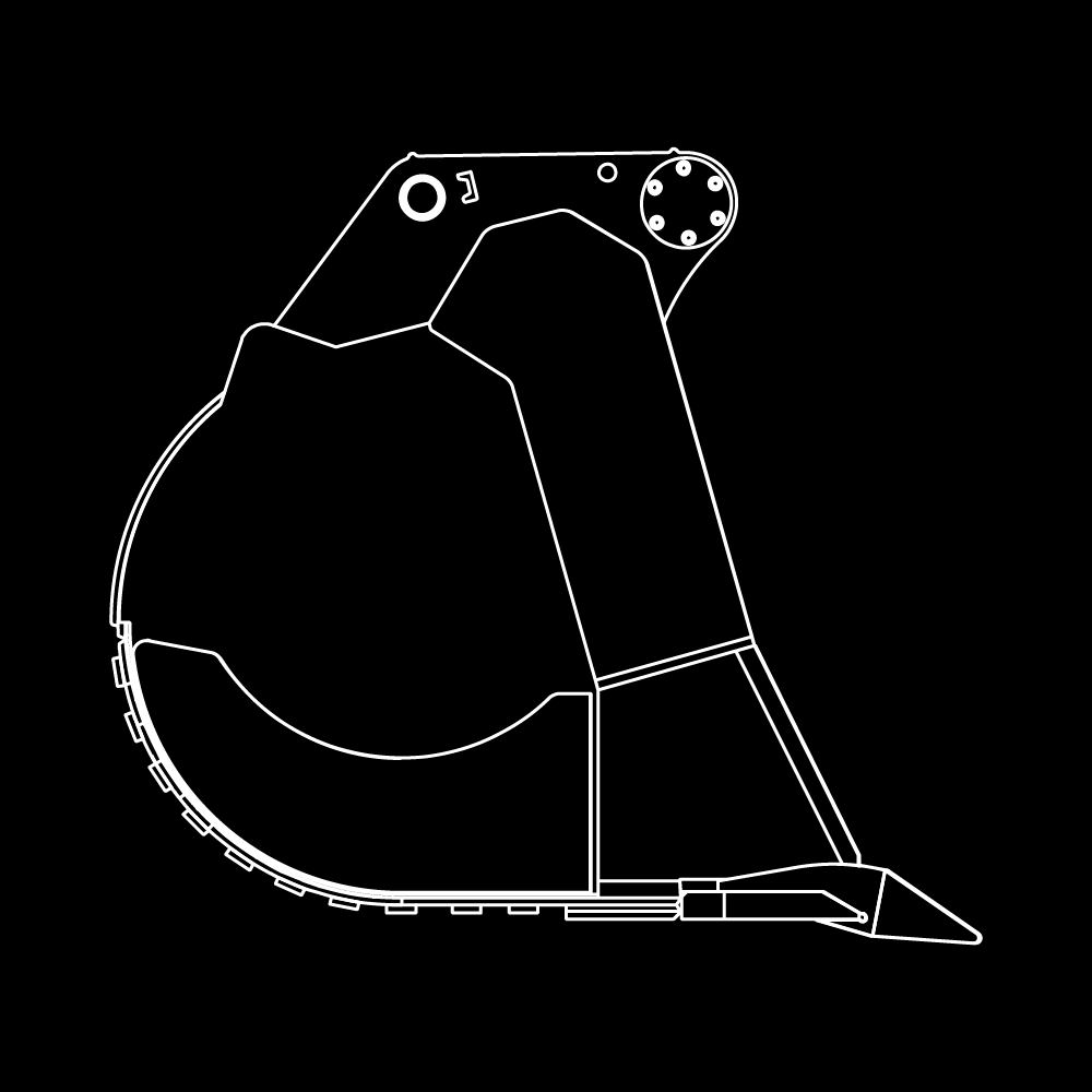 WAIN ROY 250MT Cucharones de minería y excavación masiva para excavadoras 200,000 + lbs.