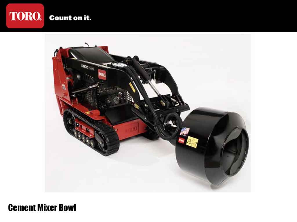 TORO DINGO cement mixer bowl for mini loader