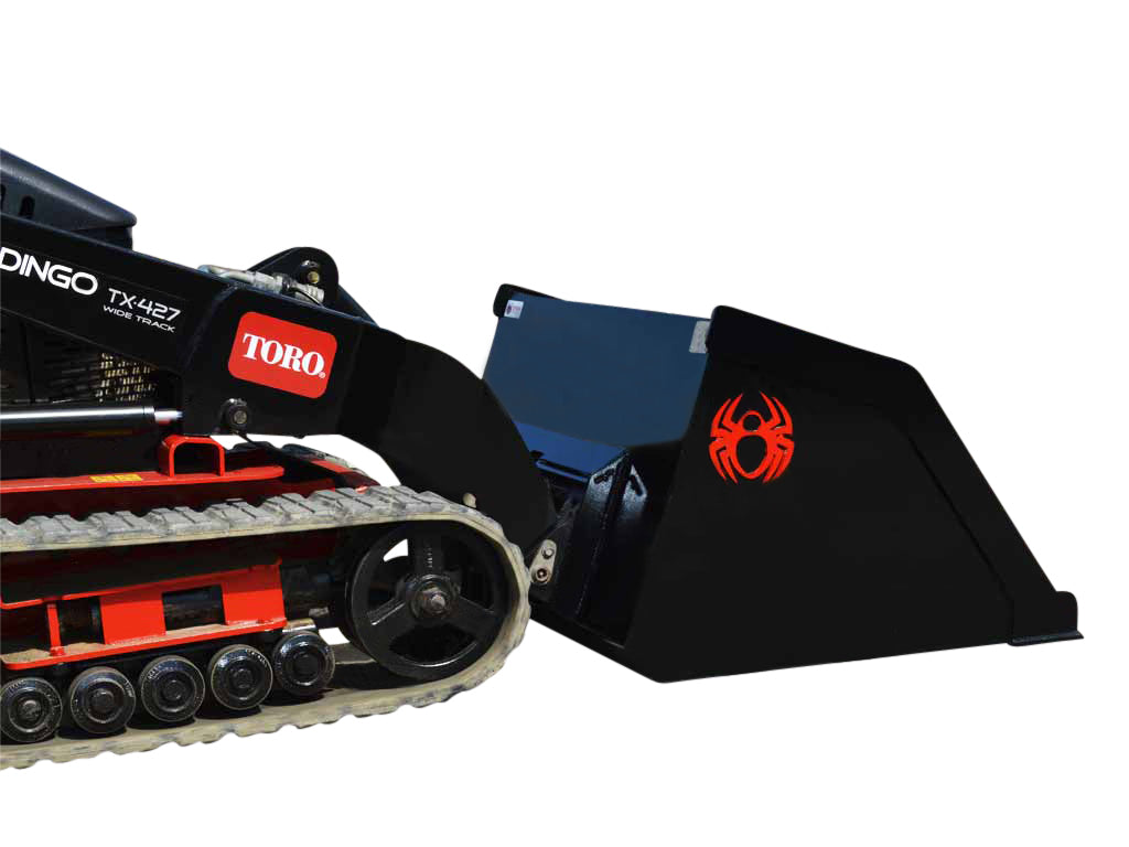 SPIDER snow and mulch bucket for mini loader