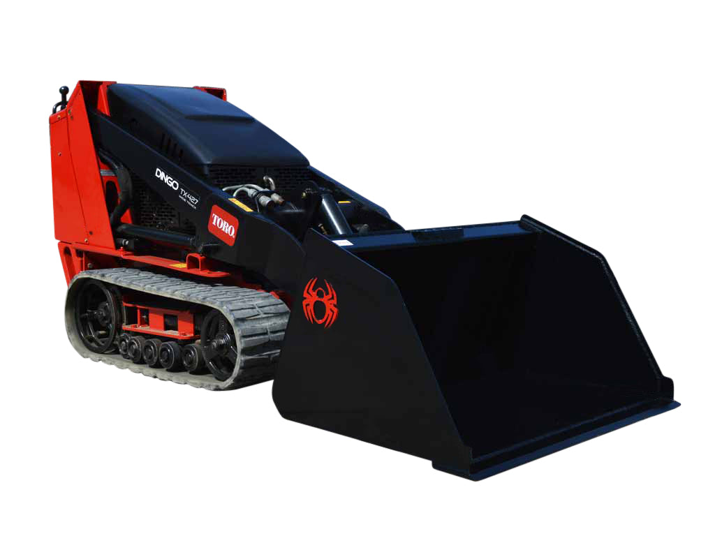 SPIDER snow and mulch bucket for mini loader