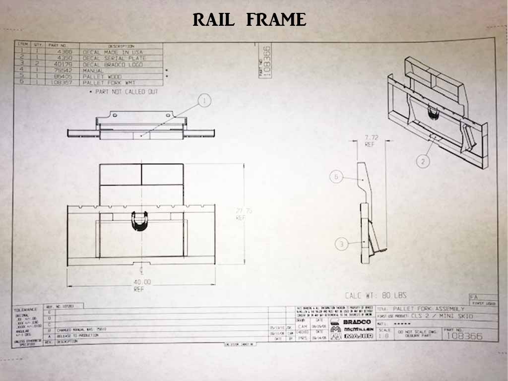 PADALIN / BRADCO PALLET FORKS FOR MINI LOADER (ML)