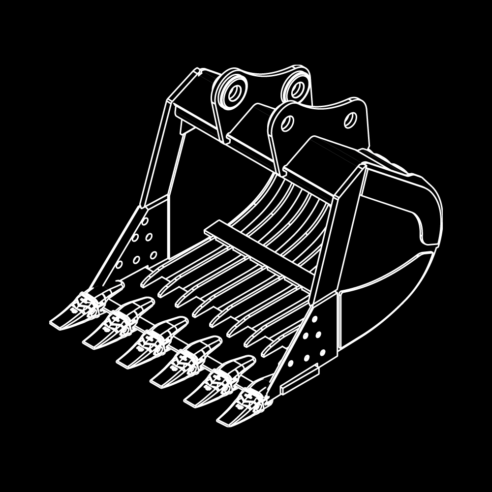 WAIN ROY Skeleton Buckets For 12MT Excavators (20,000 - 30,000 lbs.)