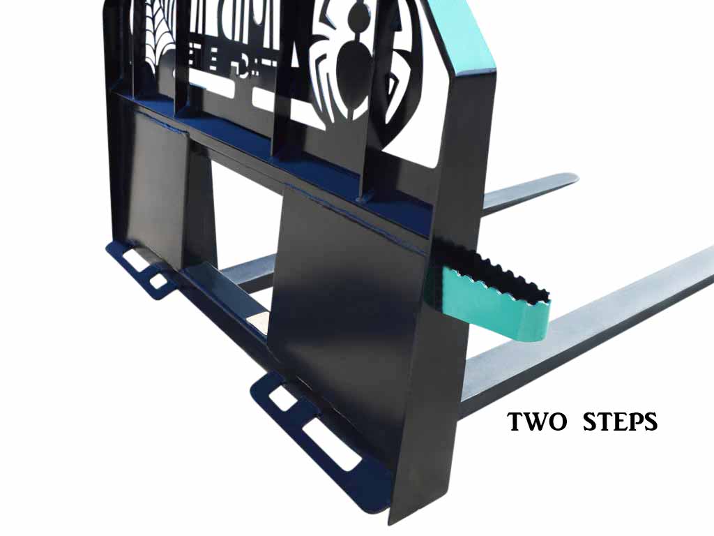 Horquillas para paletas con marco de servicio extremo SPIDER para minicargadora