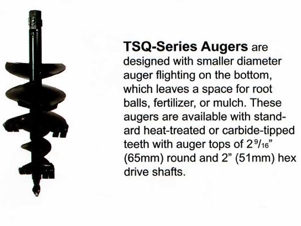 LOWE 3' long auger bits for mini loaders